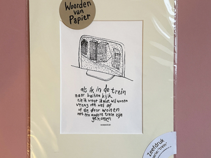 Zeefdruk Trein
