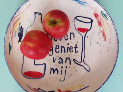 Het leven geniet van mij, bord 32 cm