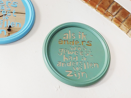 Spiegel rond, groen