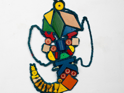 Uitgespeeld: blauw figuur