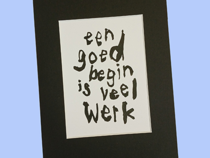 Geschetst voor jou: Een goed begin is veel werk
