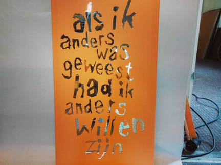 Spiegel rechthoek, oranje