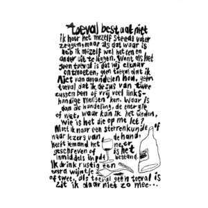 T-shirt Toeval (heren, zwart, XL)