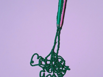 Potlood: groen en roze